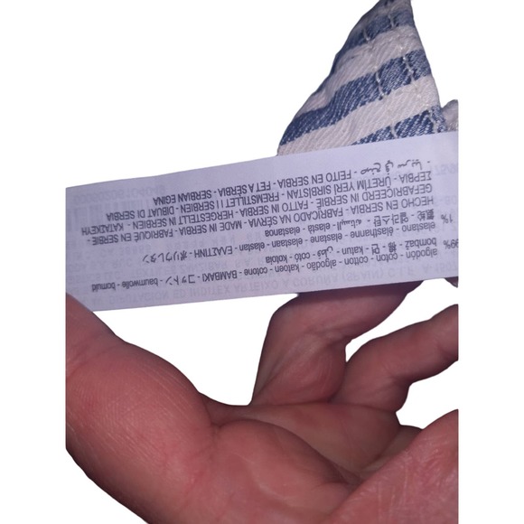 Zara Striped Denim crop top - size L - Picture 10 of 10